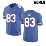 Women's Florida Gators #83 Joshua Tse NCAA Nike Blue Authentic Stitched College Football Jersey YRW2862EN